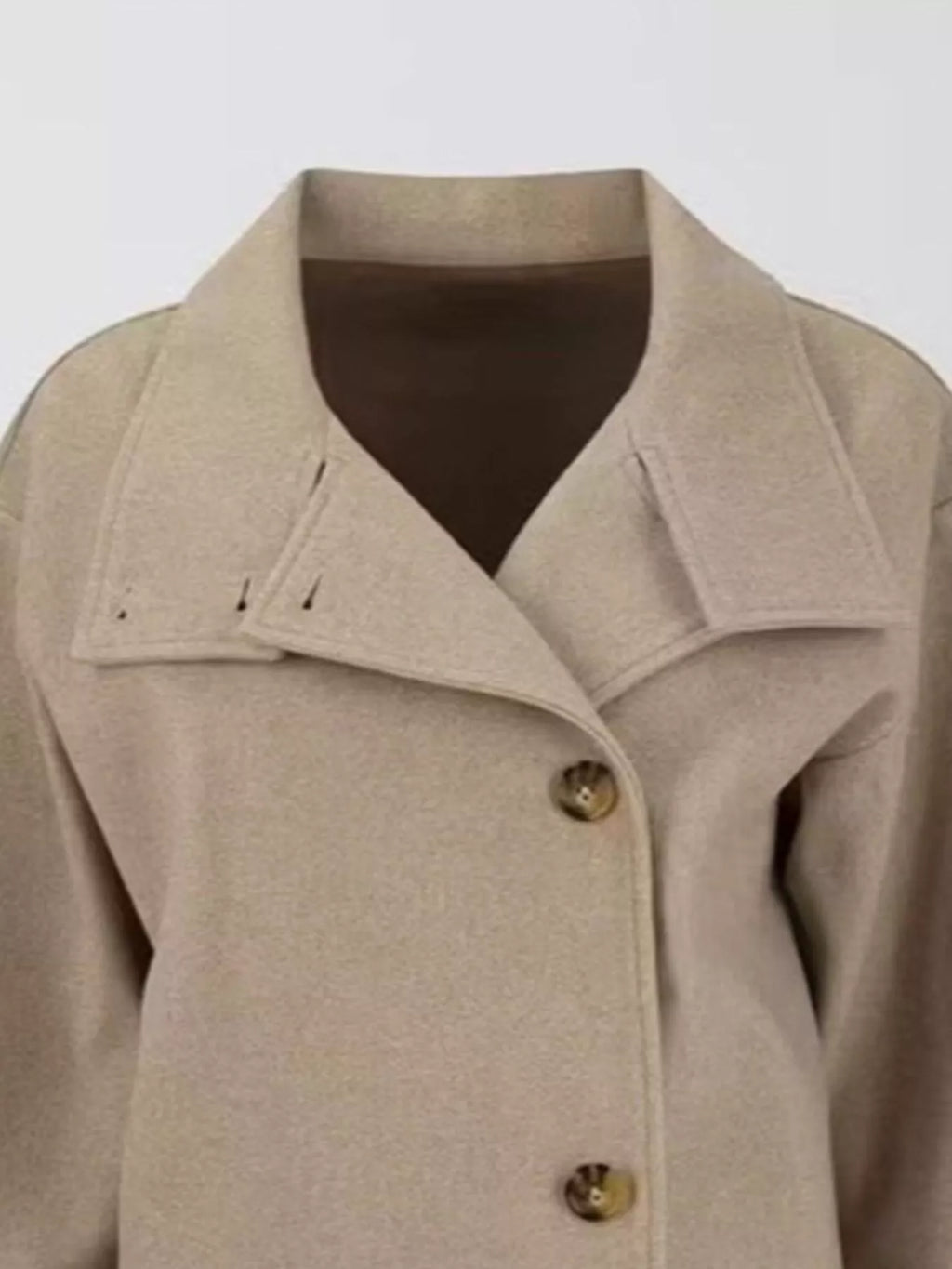 Wool Blend Long Sleeve Outerwear