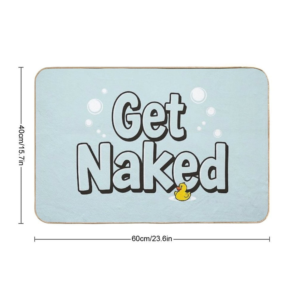 Get Naked - Fun Bathroom  Stain-Proof Bath Mat