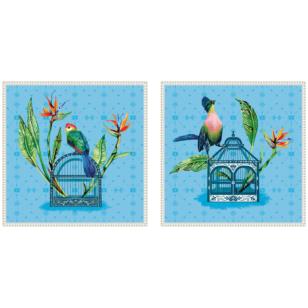 Uncaged No. 1 & No. 2 2 Piece Framed Canvas Wall Art Set by Lucia Gianello