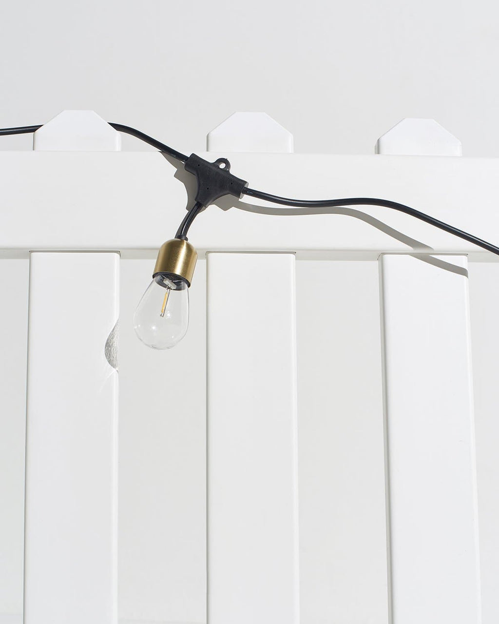 Solar LED Hanging String Lights with Brass Sockets