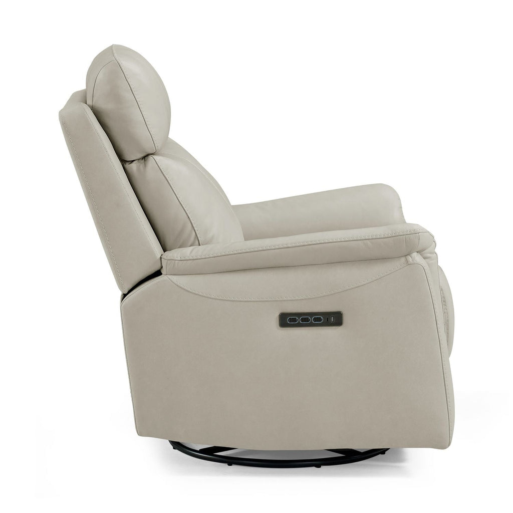 Opus CollectionPower Leather Recliner Chair with Swivel Glide
