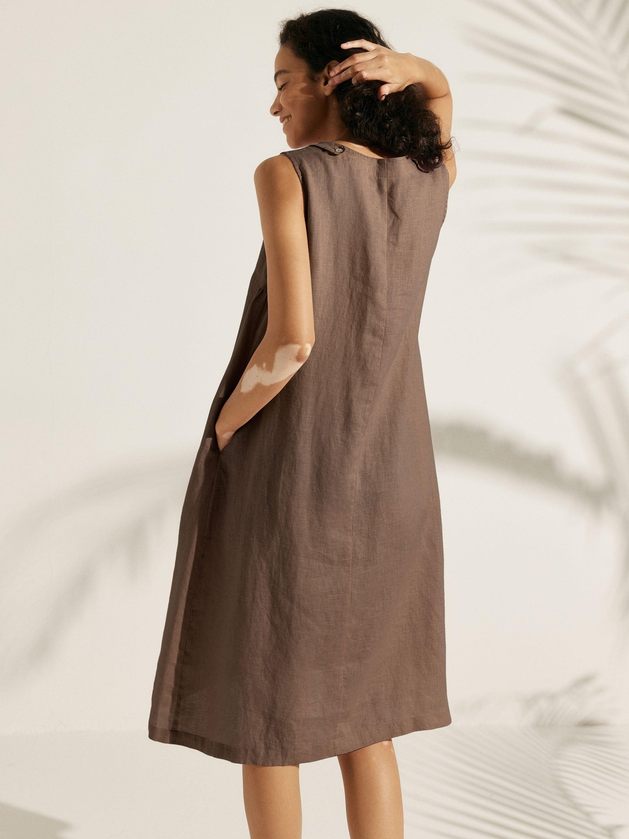 100% Linen Sleeveless Dress SIENNA