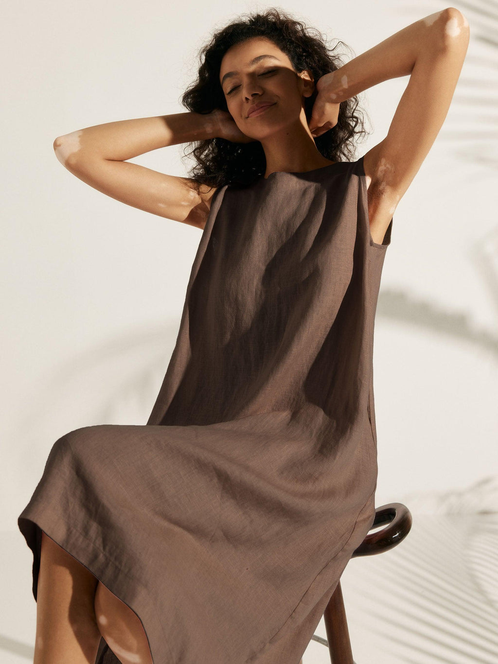 100% Linen Sleeveless Dress SIENNA