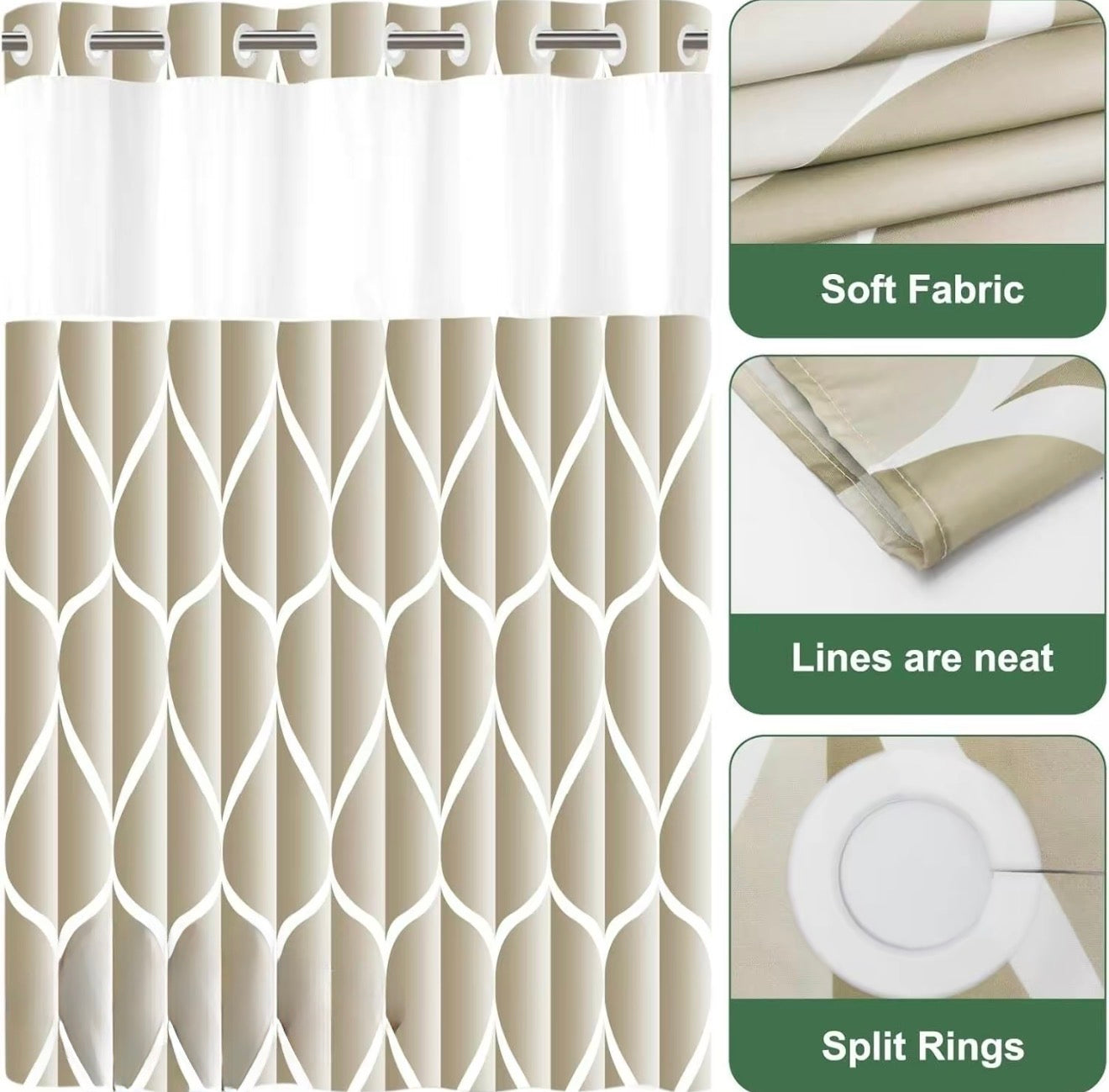 GeoWave Shower Curtain