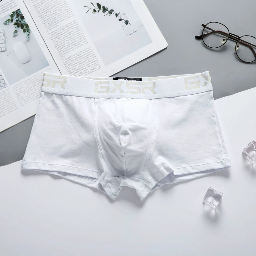 Men's Purified Cotton Low Waist Breathable Comfortable Solid Color Underwear