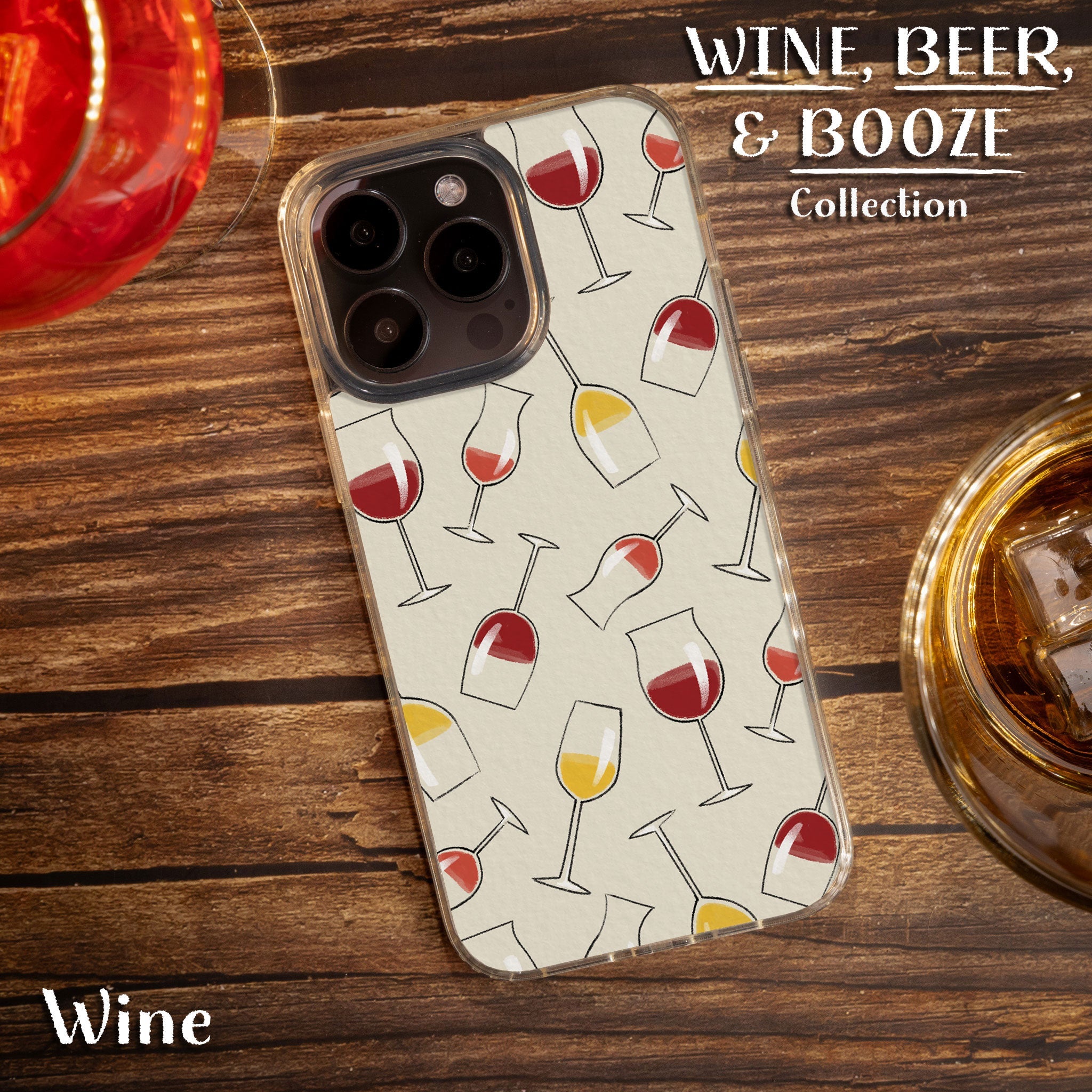 Wine, Beer, & Booze HD Apple iPhone 12 Series Mag-Safe Phone Case