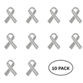 10 Pack Brain Cancer Awareness Ribbon Pins