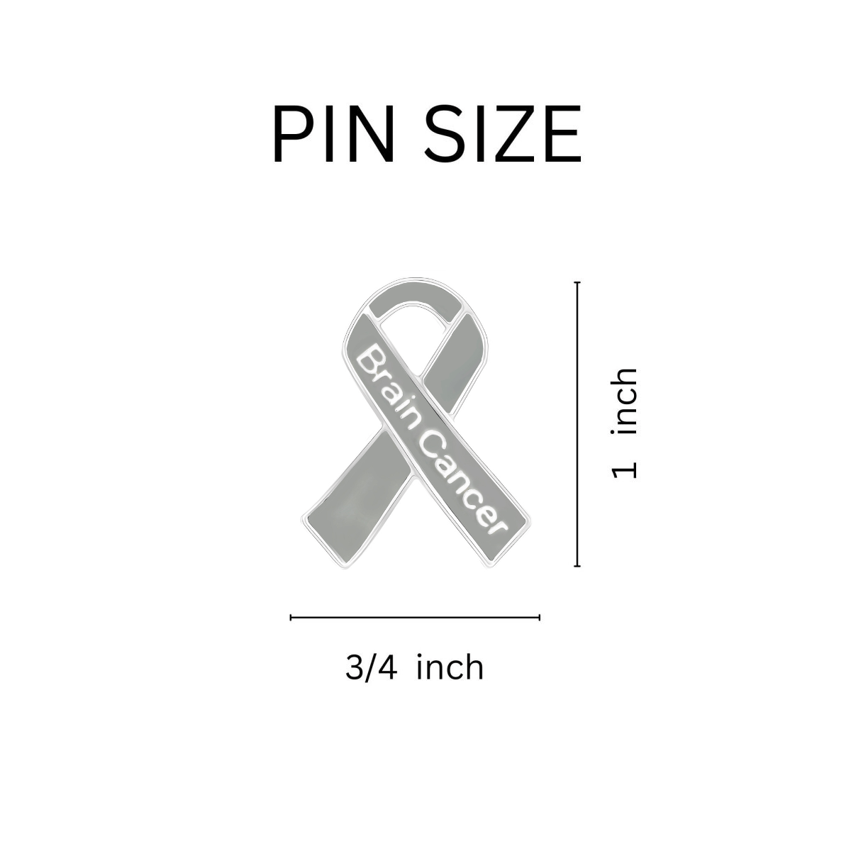 10 Pack Brain Cancer Awareness Ribbon Pins