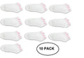 10 Pack Breast Cancer Pink Ribbon Socks