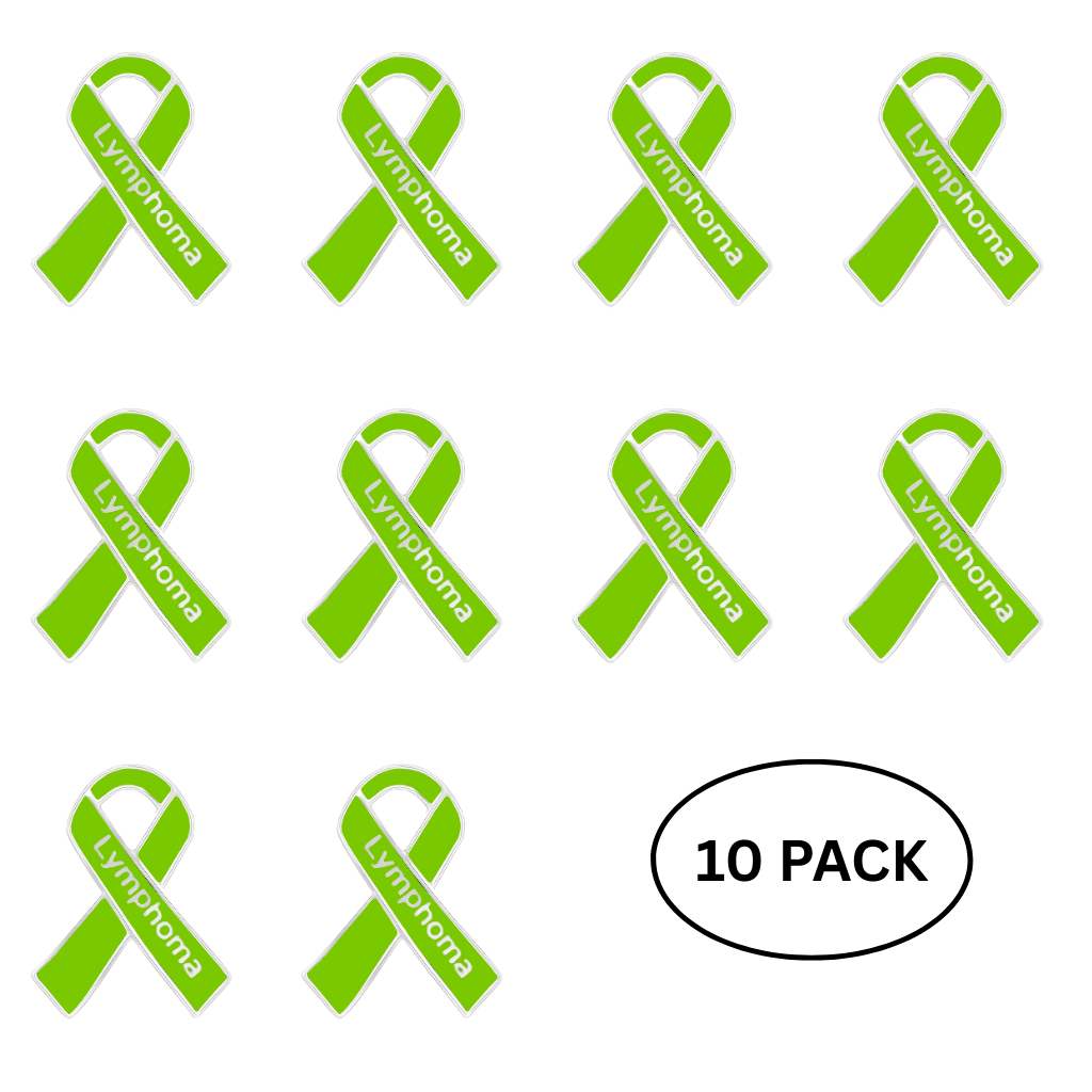 10 Pack Lymphoma Awareness Ribbon Pins