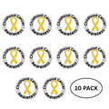 10 Pack of Childhood Cancer Awareness Ribbon Pins