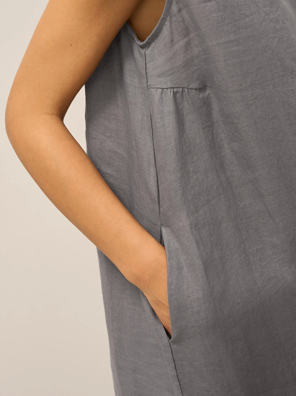 100% Linen Sleeveless Dress SIENNA