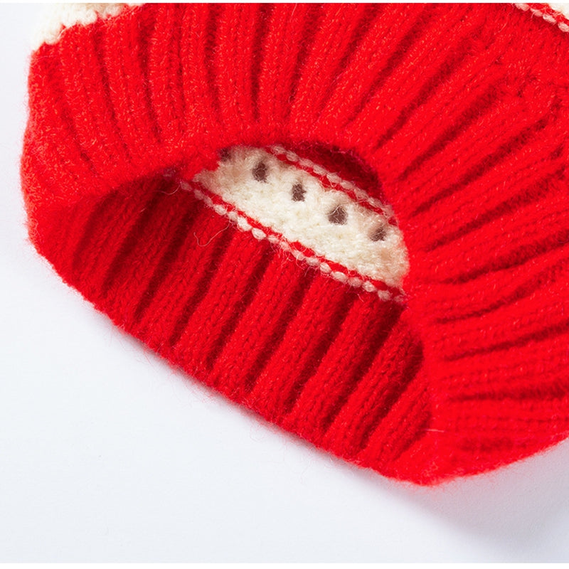 Autumn And Winter Dog Clothing, Warm, Hollowed-out Knitted Cherry Small Dog, Teddy Bichon, Cat Sweater, Pet Clothing