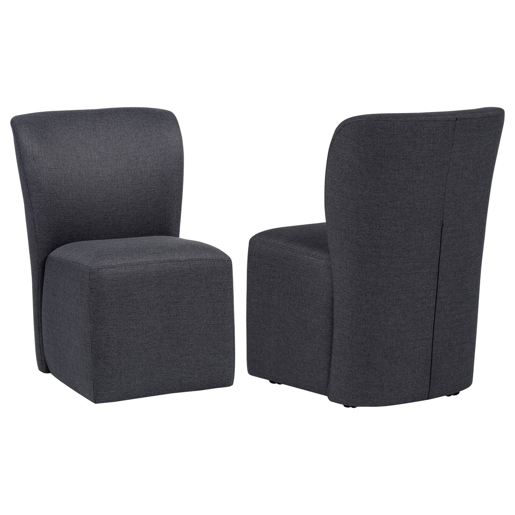 Jaelynn Upholstered Parsons Dining Side Chair Charcoal (Set of 2)