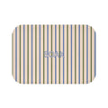 Coastal SOAK Striped Bath Mat — Blue & Beige Spa Bathroom Rug