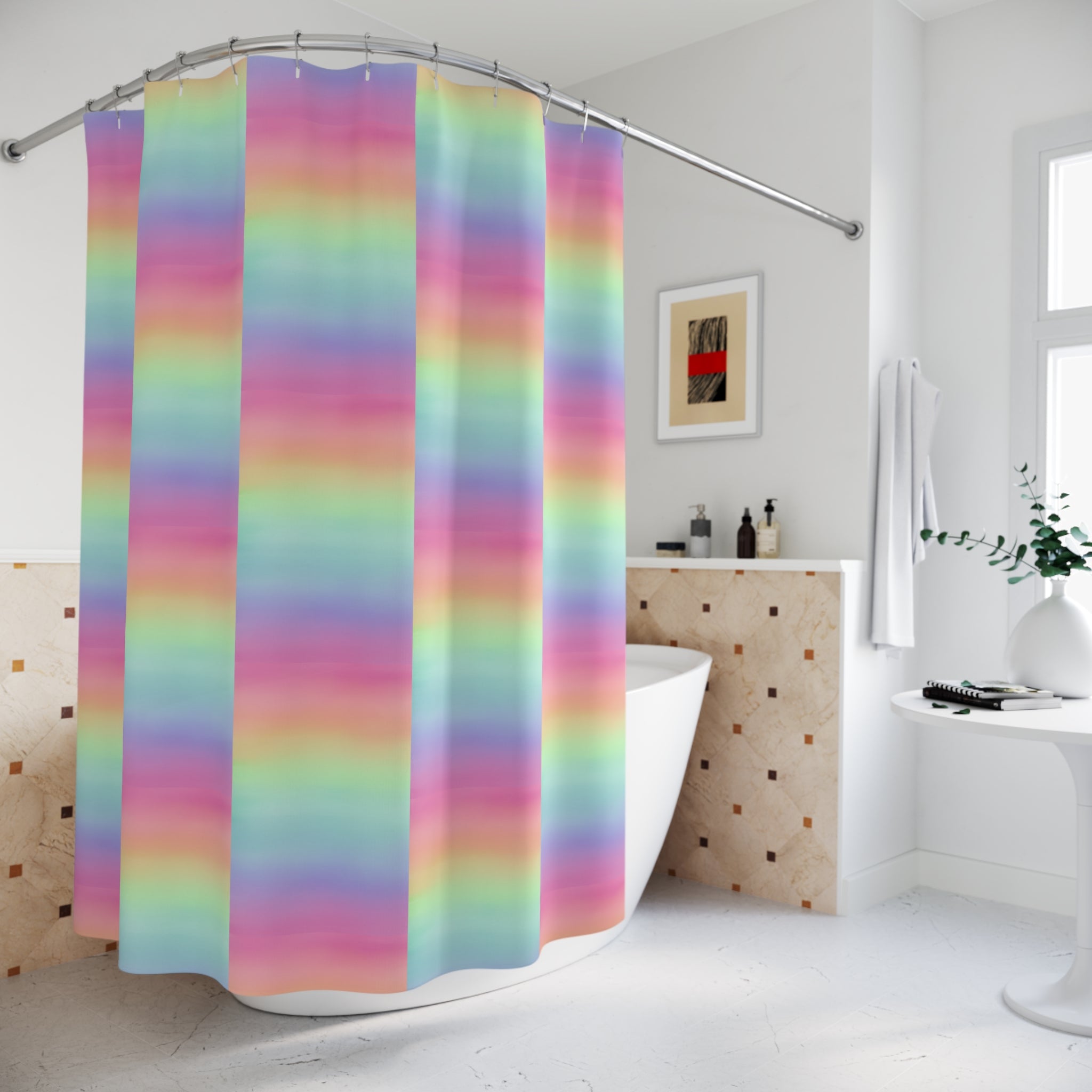 Bespattered Facade Prismatic Shower Curtain