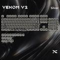 XVX Venom Themed Liquid Metallic Electroplating ABS+PC Keycap Set