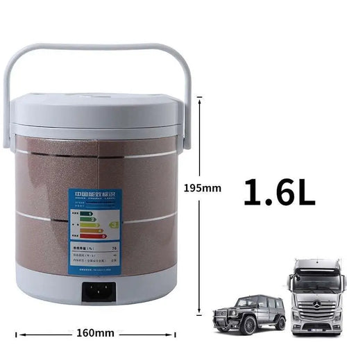 12V 24V Mini Rice Cooker 1.6L for Car and Truck