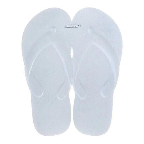 13" Metal Embossed Flip Flops: Strawberry