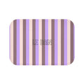 Le Bain Striped Bath Mat — Lavender & Taupe Modern Bathroom Rug