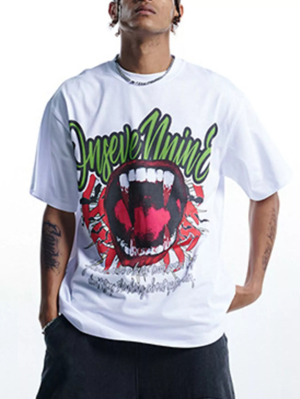 Men's Graphic Round Neck Oversized T-Shirt