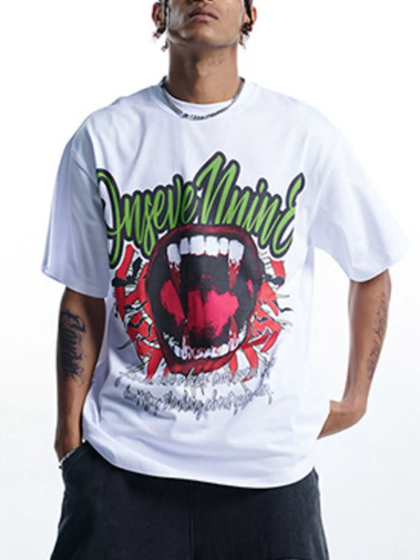Men's Graphic Round Neck Oversized T-Shirt