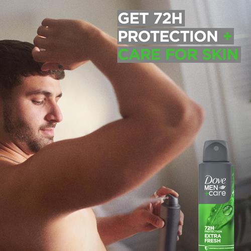 Dove Men+Care Antiperspirant Deodorant Dry Spray For Men Extra Fresh 72-Hour Sweat And Odor Protection With Triple Defense Technology 3.8 Oz