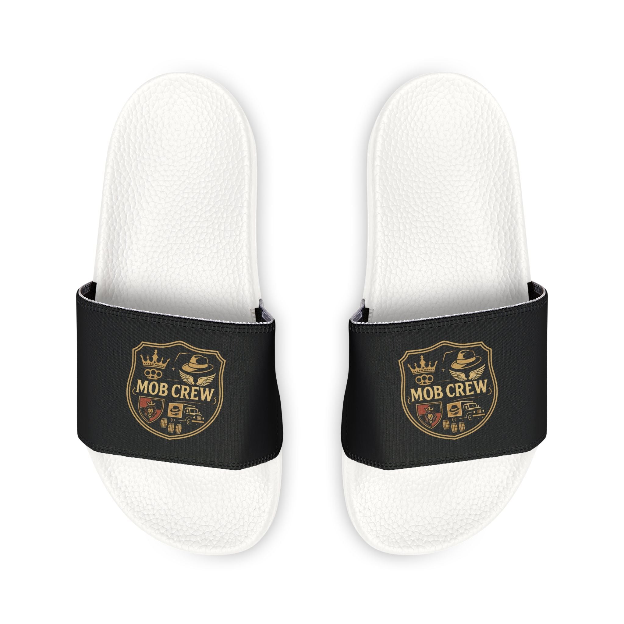 Mob Crew Men’s Crew Logo Slide Sandals Removable-Strap Pool & Casual Slides