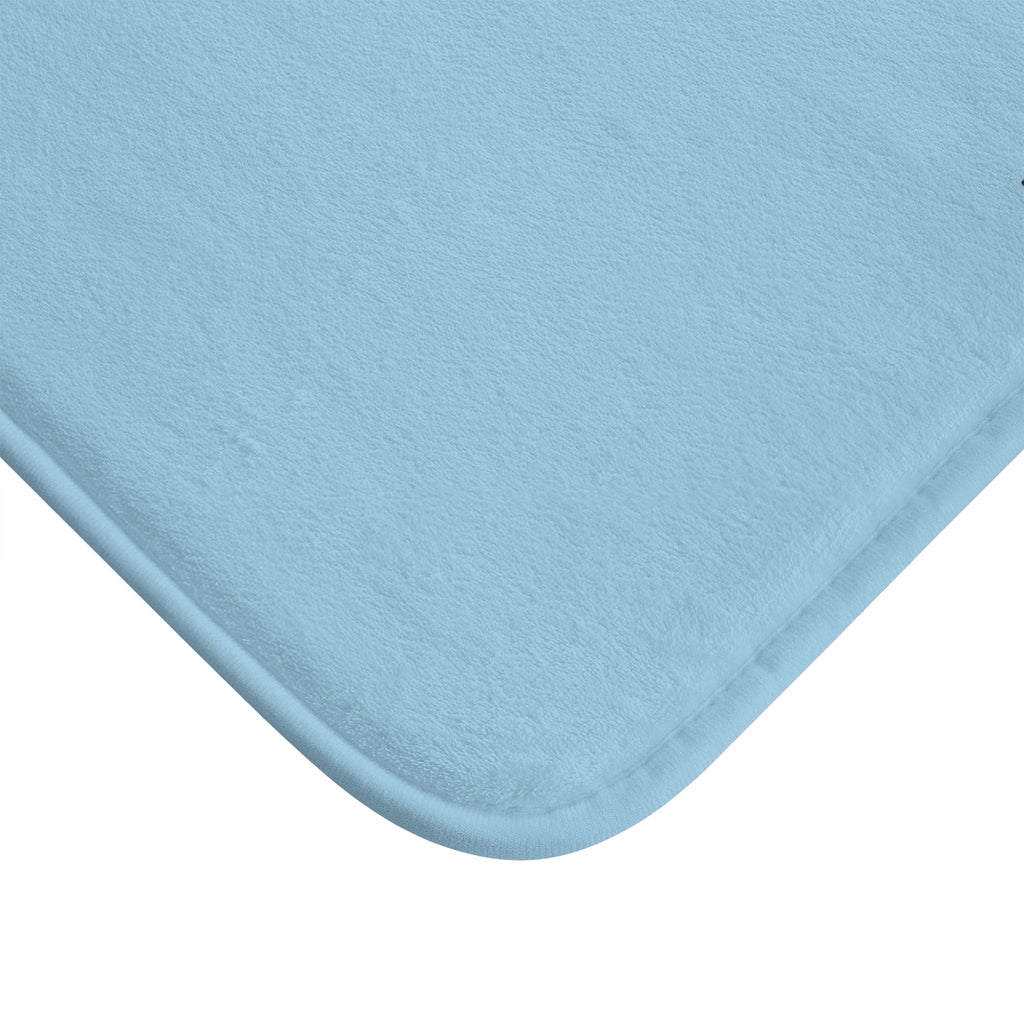 Smiley Face Bath Mat - "Have a Good Day!" Blue Kid's Bathroom Rug