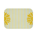 Preppy Sunflower Stripe Bath Mat – Yellow Sunflower Bathroom Rug