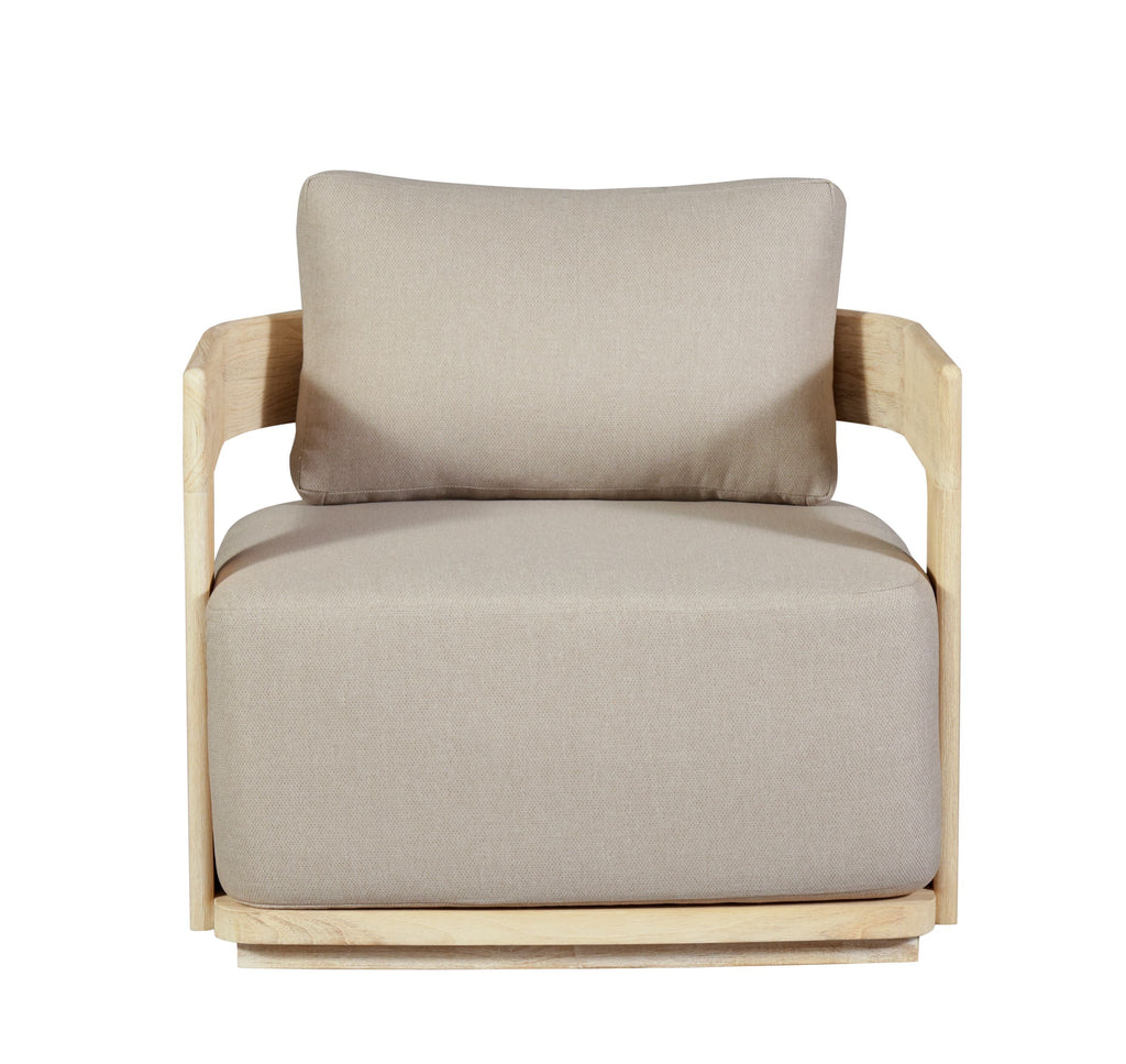 Eclipse Outdoor solid Teak Wood Sofa Set - Gray fabric