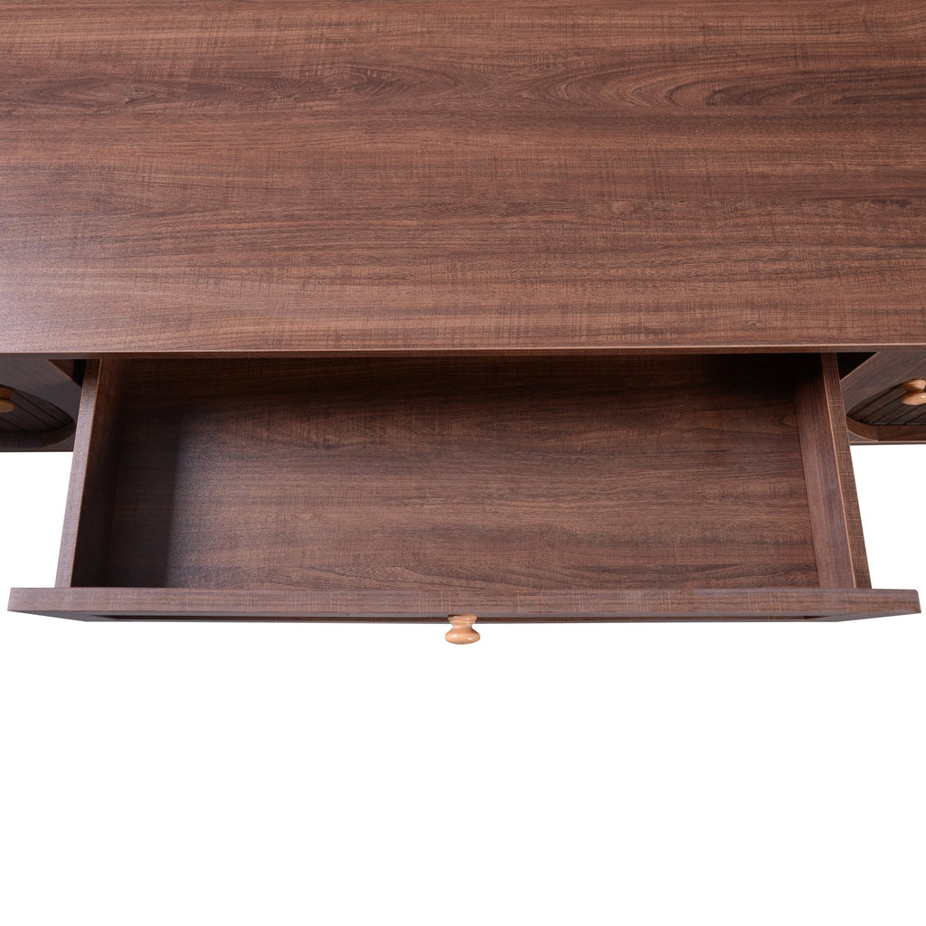 Modern Farmhouse Rattan TV Stand