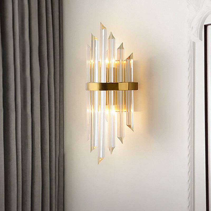 Alivia Elegance Meets Sparkling Brilliance: The Gold Crystal Wall Sconce (1-3 Lights)