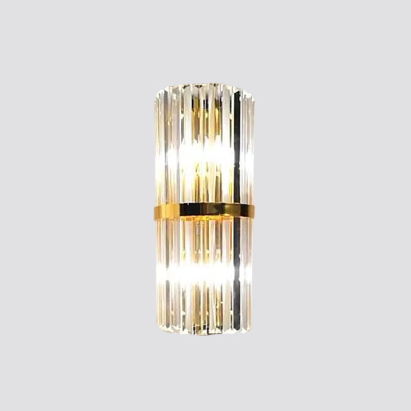 Alivia Elegance Meets Sparkling Brilliance: The Gold Crystal Wall Sconce (1-3 Lights)