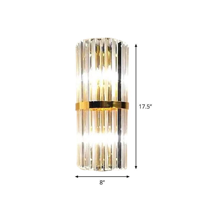 Alivia Elegance Meets Sparkling Brilliance: The Gold Crystal Wall Sconce (1-3 Lights)