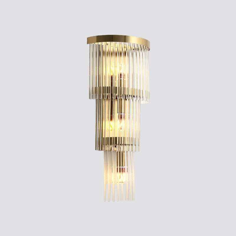 Alivia Elegance Meets Sparkling Brilliance: The Gold Crystal Wall Sconce (1-3 Lights)