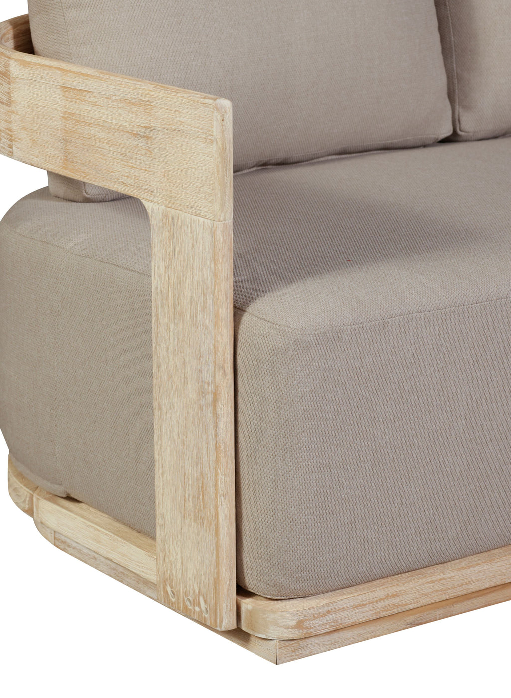Eclipse Outdoor solid Teak Wood Sofa Set - Gray fabric