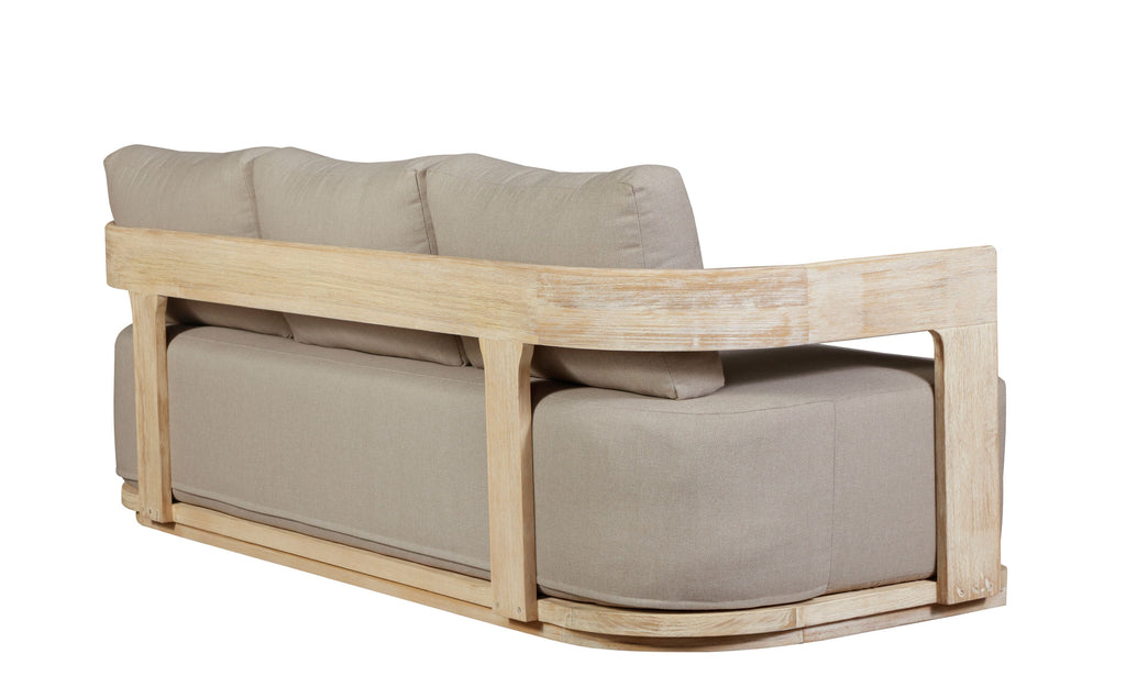 Eclipse Outdoor solid Teak Wood Sofa Set - Gray fabric