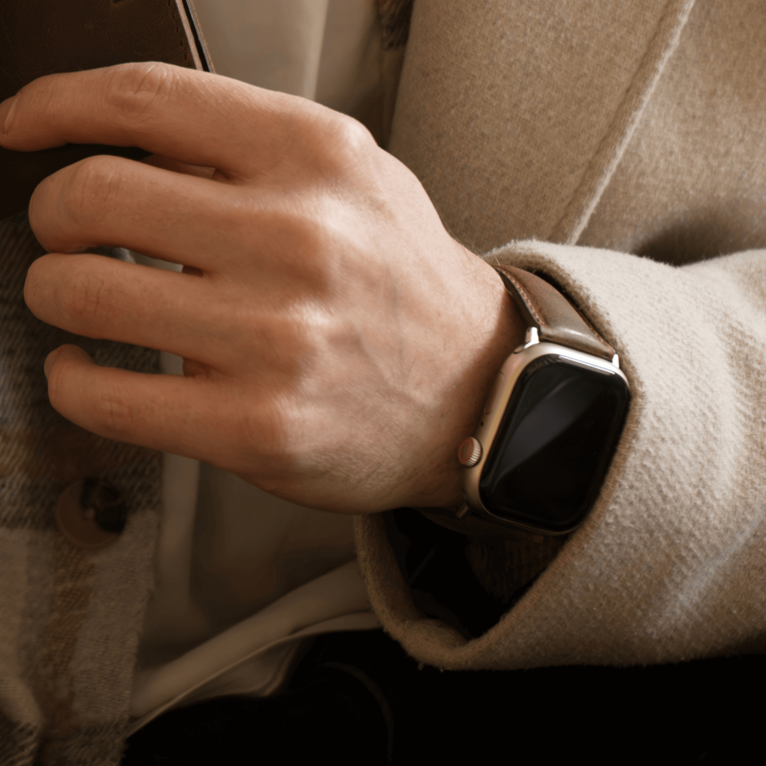 Apple Watch Yellow Leather Strap - Boston