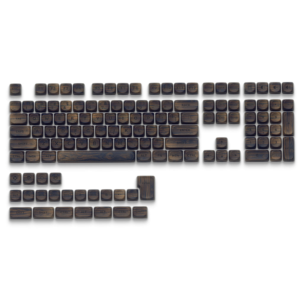 XVX Walnut Texture MOA  Profile Dye-Sublimation PBT 130-Key Keycap Set
