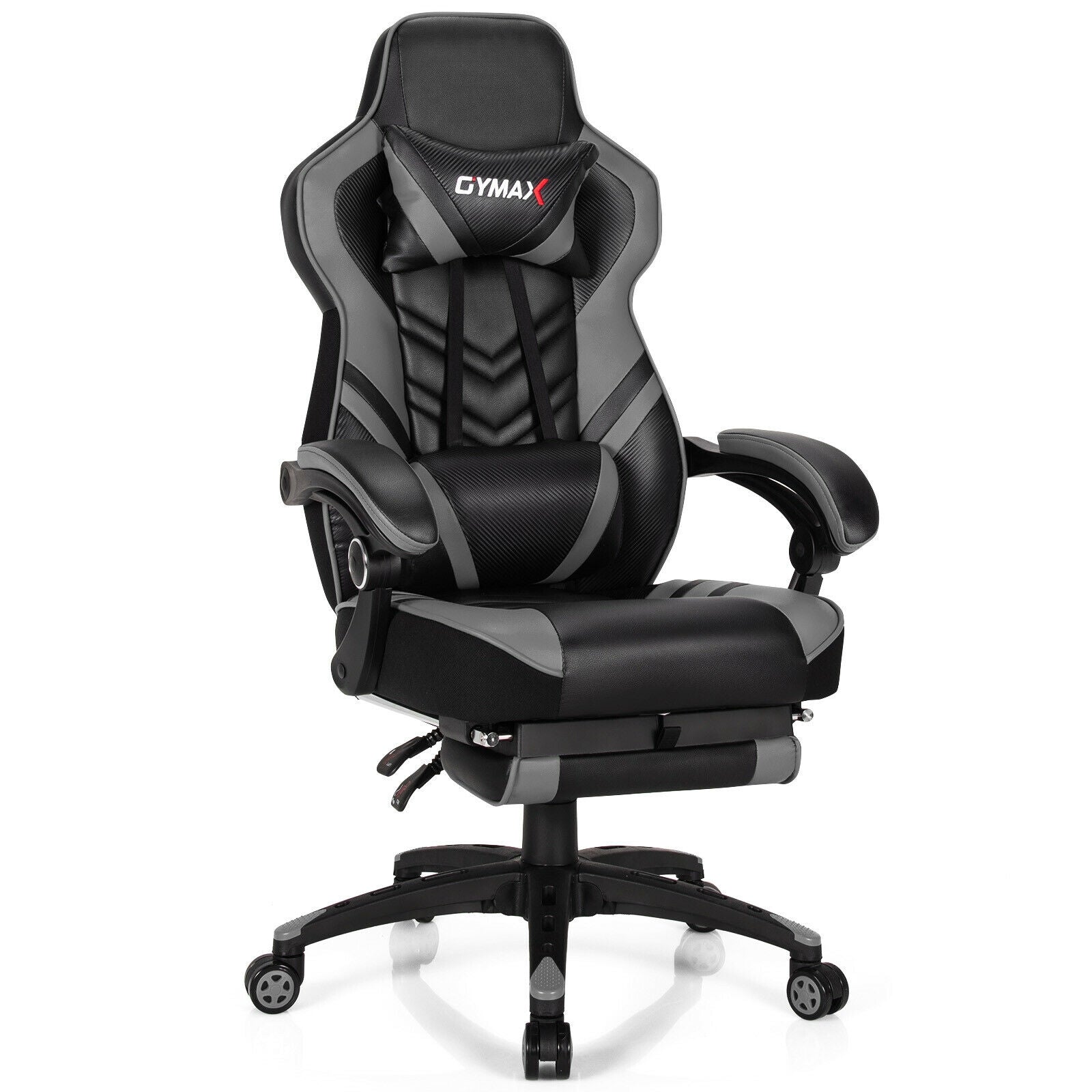 Adjustable Gaming Chair with Footrest