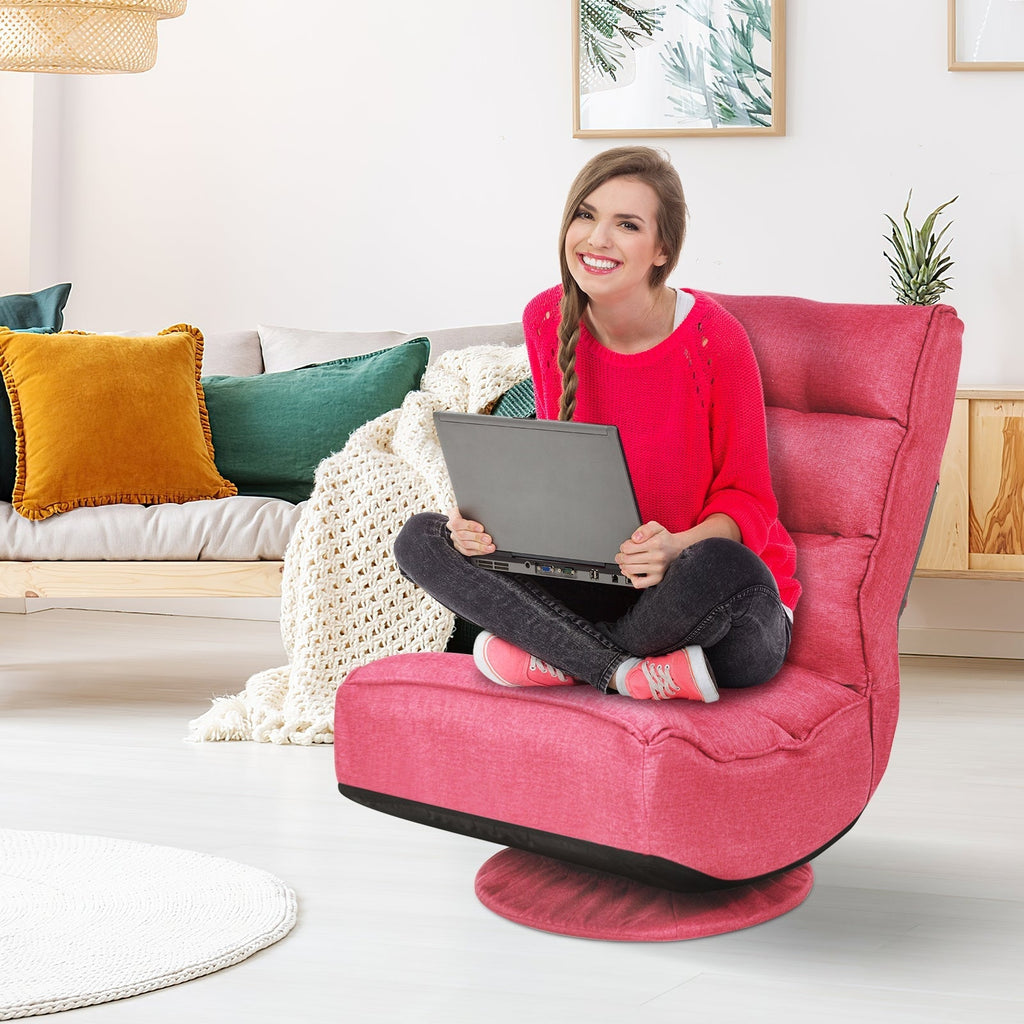 5-Position Folding Floor Gaming Chair