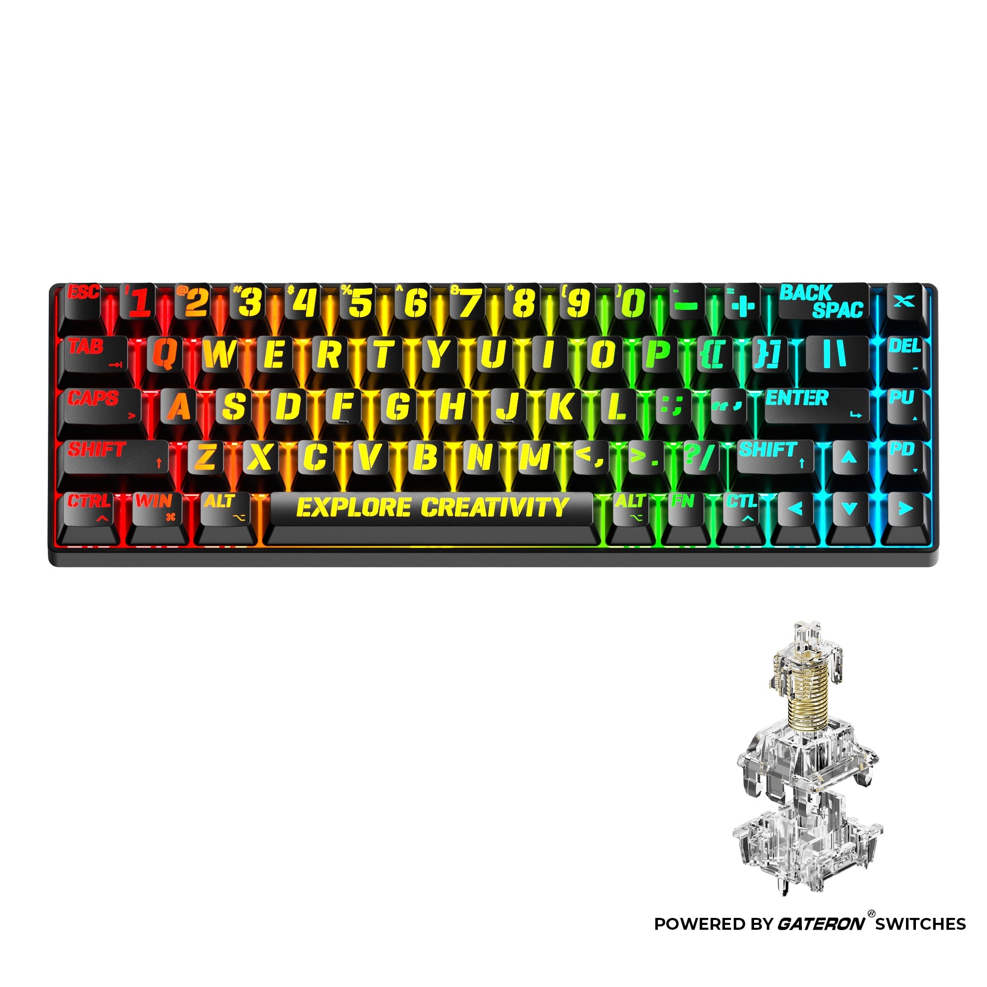 XVX HE68 Rapid Trigger Gaming Hall Effect Keyboard Gateron Magnetic swiths 68% Wired Mechanical Keyboard with IMD-Tech Keycaps
