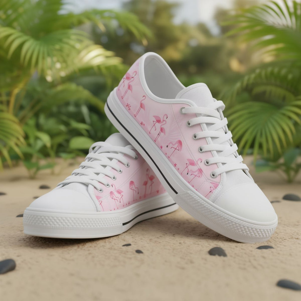 Pink Flamingo Low Top Shoes