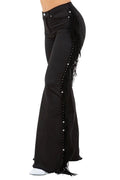 Texas Sun Bell Bottom jean in Black Denim See size chart under “more details”