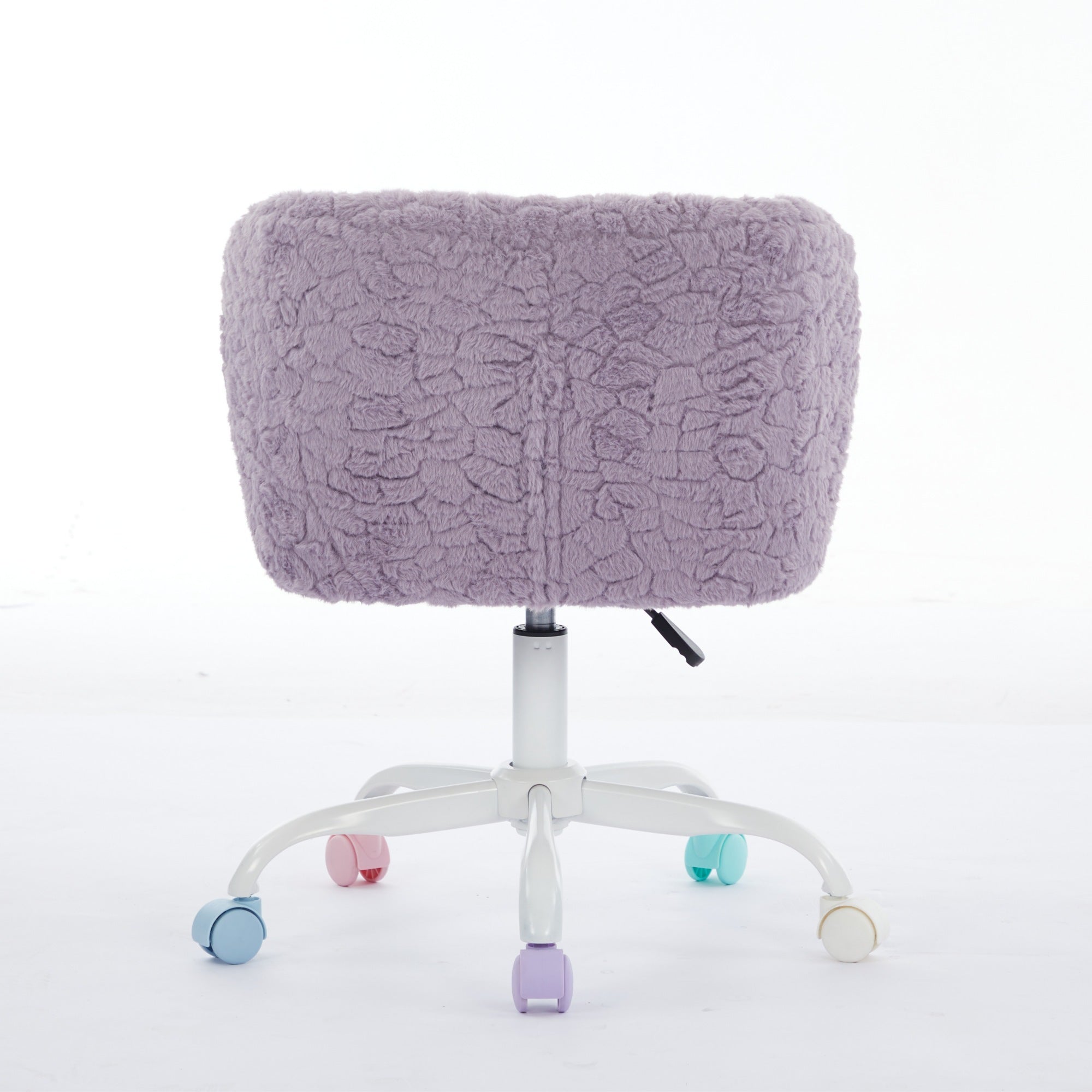 Swivel Chair Faux Alpaca Violet Vanity Bedroom Ergonomic 22.5x31.9 In