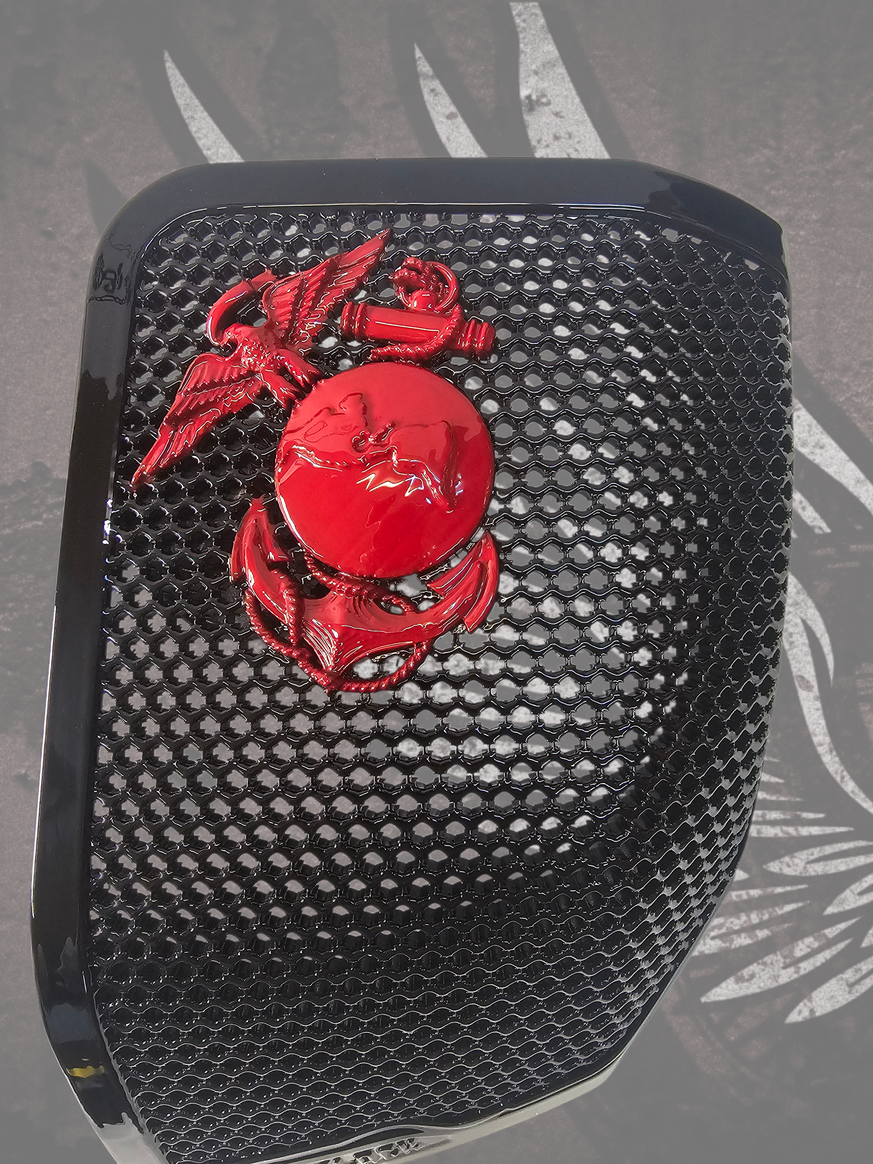 24+ Harley Davidson bag lid Speaker Grill Cover USMC