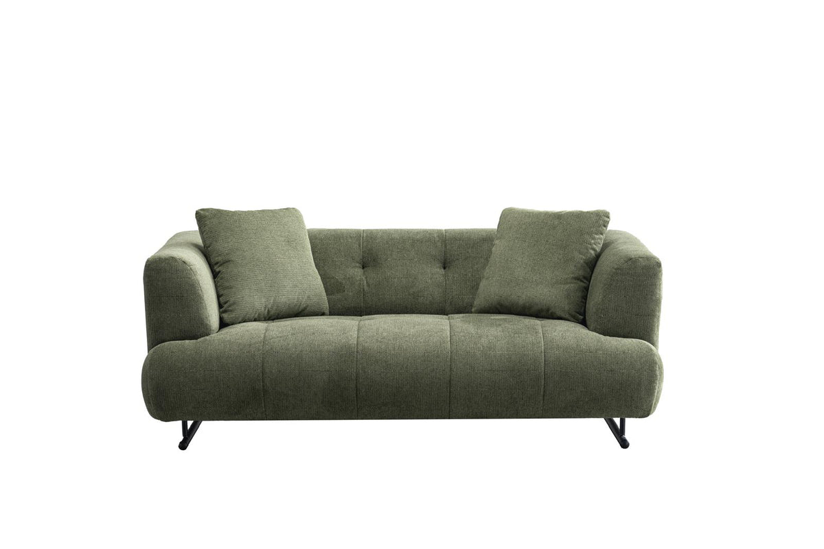 Arden Collection Modern Fabric 3-Seater Sofa - Green