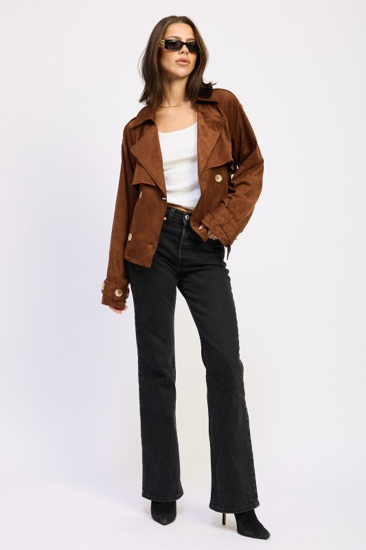 CROPPED TRENCH COAT