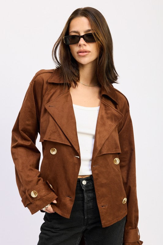 CROPPED TRENCH COAT